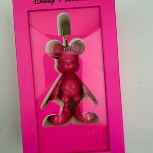 Baublebar Bright Pink Mickey keychain NEW IN BOX